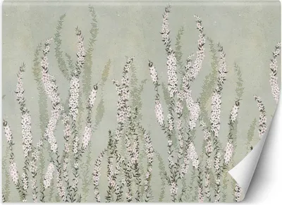 Produktbild von Vlies fototapete Blumen auf einem Boho-Wandhintergrund 100x70 cm Feeby Grau inkl. Kleber einfache Montage