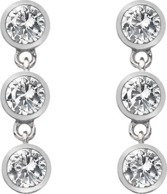 Produktbild von Hot Diamonds Tender White Topaz Earrings - Triple Drop DE585 Ohrringe