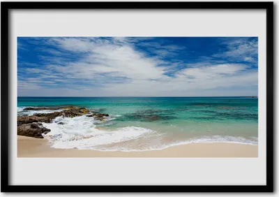 Produktbild von Bild 100x70 MDF-Rahmen Wandkunst Strand Meer Landschaft