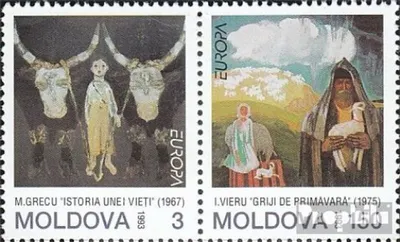 Produktbild von Briefmarken Moldawien 1993 Mi 94-95 Paar (kompl.Ausg.) postfrisch Kunst