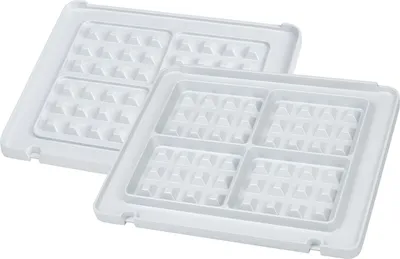 Produktbild von Genius 2 Stücke Waffelplatte Cerafit Edition, Zubehör für Kontaktgrill antihaftbeschichtete Waffeleisen, weiß, spülmaschinenfest