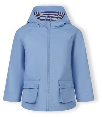 Produktbild von Minoti Regenjacke Mädchen mit Kapuze, wasserdicht – Kinder-Matschjacke Blau Gr. 86