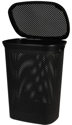 Produktbild von Wäschekorb aus Kunststoff, schwarz, 60 l