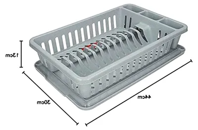 Produktbild von CURVER, Kleines Abtropfgestell aus Kunststoff, mit Tablett, Grau, 26 cm