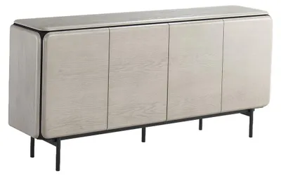 Produktbild von KAWOLA Sideboard AVRIL 4 Türen Eiche grau