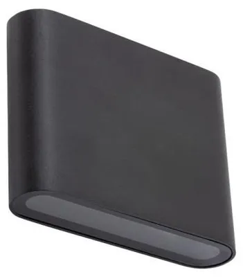 Zdjęcie produktu dla Kinkiet płaski elewacyjny czarny 11x9cm światło góra dół LED 3000K SEMI LED S Nowodvorski 11363