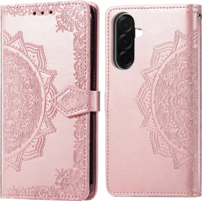 Zdjęcie produktu dla imoshion Mandala Bookcase dla Samsung Galaxy A57 (5G) – różowe złoto