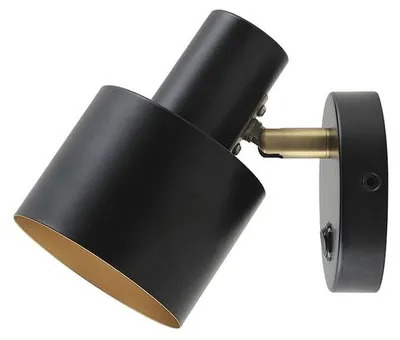 Image de Applique murale LED, 1 x E27, noire, design moderne, idéale pour l'éclairage décoratif