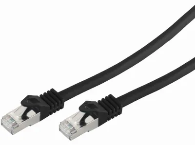 Obrázok produktu pre Prepájací kábel RJ45 so surovým káblom CAT 7 PIMF čierny 1m