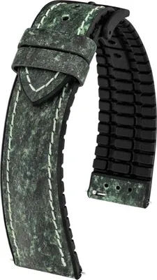 Produktbild von Hirsch Stone L Grün Lederarmband 19 mm 0925044040-5-19