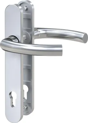 Produktbild von BASI - Schmalrahmen-Drücker-Garnitur - rund - Edelstahl - Lochung: PZ - 92/8 mm - 7838-0108
