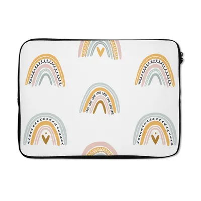 Produktbild von MuchoWow® Laptop Hülle 13 Zoll Mädchen - Design - Regenbogen - Kind Laptoptasche - Laptophülle - Sleeve - Rundumschutz