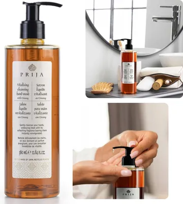 Produktbild von PRIJA Flüssigseife mit Ginsengextrakt, 380 ml Pumpe