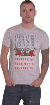 Produktbild von Guns N Roses - T-Shirt Logo für Herren/Damen Uni RO3464 (XL) (Grau meliert)