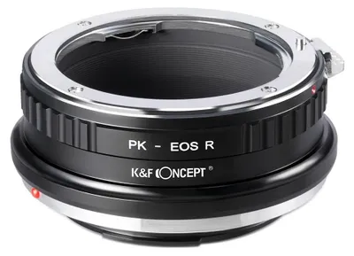 Zdjęcie produktu dla Adapter obiektywu - Pentax PK do Canon RF EOS R - Adapter mocowania obiektywu - Ręczne ustawianie ostrości - Precyzyjna metalowa obejma - Do aparatów bezlusterkowych
