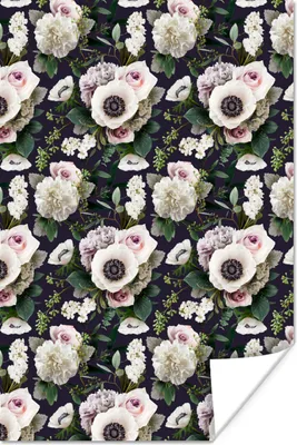 Produktbild von MuchoWow® Poster Blumen - Anemone - Collage 80x120 cm - Papierdruck