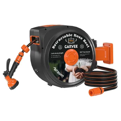 Produktbild von Wasserschlauchaufroller 20m Garten Automatik Schlauchaufrolle Schlauchtrommel
