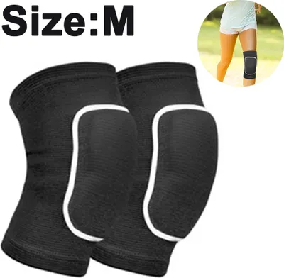 Produktbild von Premium Knieschoner aus atmungsaktivem Gewebe mit Kniescheibe Polster für Volleyball, Handball, Tanzen, Mountainbiking & mehr