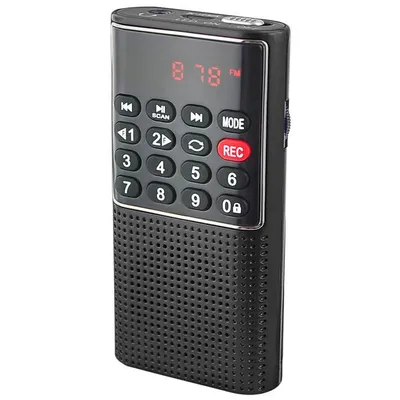Produktbild von Taschenradio FM/UKW, Digital Radio Klein mit Rekorder, Kofferradio Mini Radio mit Akku Wiederaufladbarer, SD/TF/AUX MP3,Fm Radio