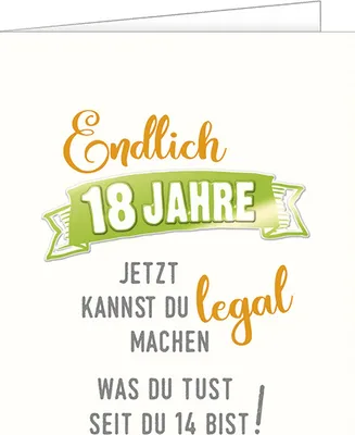 Produktbild von 18. Geburtstag – Volljährigkeit – "Endlich 18 Jahre – Jetzt kannst du