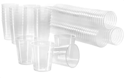 Produktbild von COM-FOUR® 120x Schnapsbecher Mehrweg - Schnapsgläser - Shotglas für Party, Camping und unterwegs - wiederverwendbar und spülmaschinengeeignet