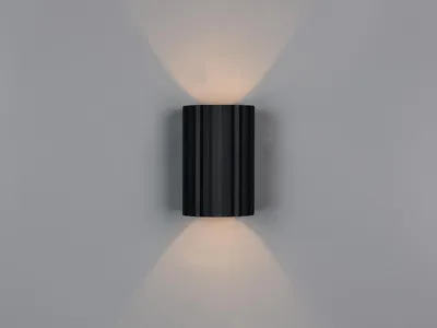 Produktbild von Kleine Up and Down LED Wandlampe Schwarz, Wandbeleuchtung indirekt, Höhe 12cm
