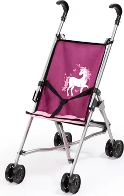 Produktbild von Bayer Design Puppen-Buggy 30537AA - pflaume mit Einhorn