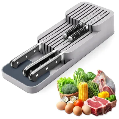 Immagine prodotto di Organizzatore per cassetti, grigio, in PP, 39,6 cm