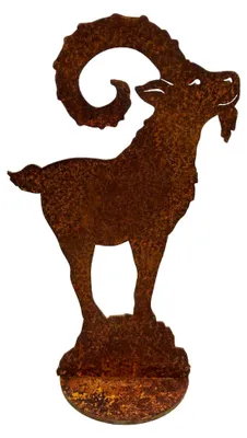 Produktbild von Dekofigur Steinbock im Rostdesign, Höhe: 20 cm - Gartenfigur für die Gartendekoration