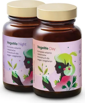 Zdjęcie produktu dla HealthLabs Zestaw VegeMe, VegeMe Day 30 kapsułek + VegeMe Night 30 kapsułek