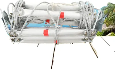 Obrázek produktu pro Zásahový požární žebřík, délka 5 m, nosnost 200 kg, hmotnost 2,35 kg, hliníková slitina, kompaktní design