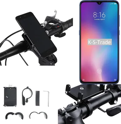 Produktbild von K-S-Trade Handyhalterung für das Fahrrad kompatibel mit Xiaomi Mi 9 SE Halter Lenkstange Fahrradhalterung Motorrad Bike Mount Befestigung Smartphone