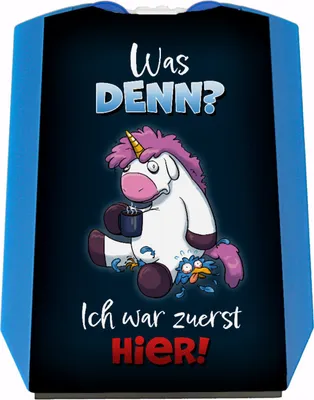 Produktbild von Was denn, ich war zuerst hier Einhorn Parkscheibe mit 2 Einkaufswagenchips