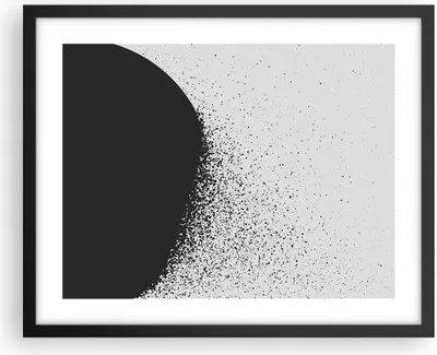 Produktbild von Gerahmtes Poster - Schwarzer Rahmen - Abstraktion Schwarzweiß Geometrie - 50x40 cm - Wand Bild - Wanddeko - Wandbilder - Kunstposter - Wandposter - Bilderrahmen - Bilder - Kunstdruck - P2BAA50x40-4922