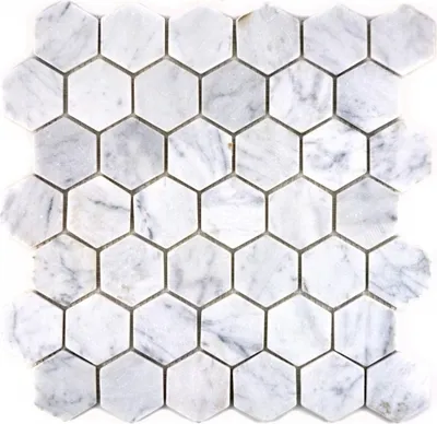Produktbild von Mosani MOS44-0103, Mosaik, Marmor, Weiß, Indoor, Rechteck, 298 mm