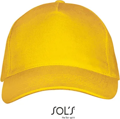 Zdjęcie produktu dla SOLs 00594 | Five Panels Cap Long Beach / Regulowane metalowe zapięcie - Kolor: Złoty - Rozmiar: Jeden rozmiar
