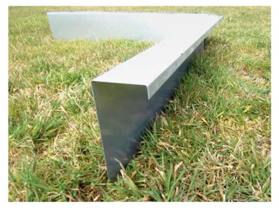Produktbild von 10er Set Schneckenzaun aus verzinktem Stahlblech, 25 cm hoch, 10 m lang