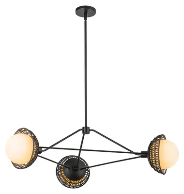 Immagine prodotto di Elstead Perth lampada a sospensione E14 triplo vetro opaco nero opaco