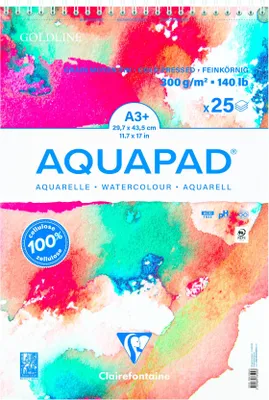 Produktbild von Clairefontaine 976104C, Kunstdruckpapierblock, 300 g/m², 25 Blätter