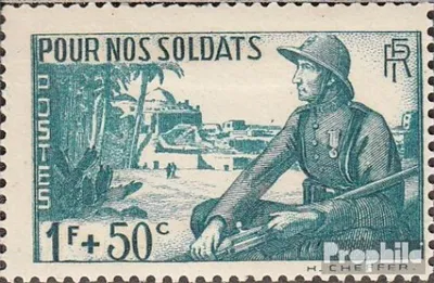Produktbild von Briefmarken Frankreich 1940 Mi 465 mit Falz Unsere Soldaten