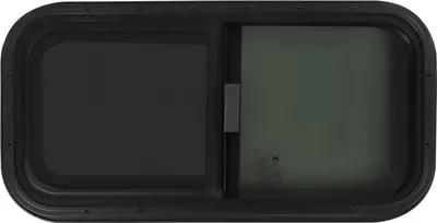 Image de Fenêtre latérale coulissante pour caravane/camping-car, fenêtre d'aération, verre trempé, avec moustiquaire, bleu marine