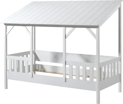 Produktbild von Vipack  Hausbett mit 90 x 200 cm Liegefläche, Dach in Weiß