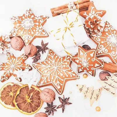 Produktbild von 20 Servietten Cookie Selection - Auswahl an Weihnachtsplätzchen 33x33cm