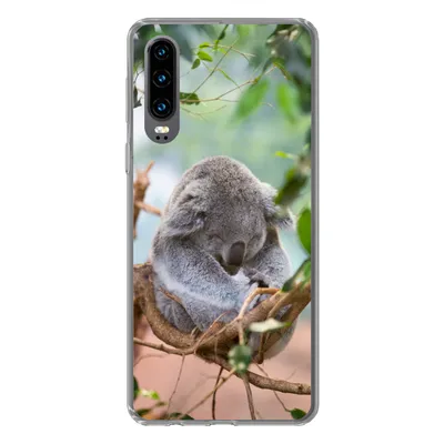 Produktbild von MuchoWow® Handyhülle Schutzhülle Hülle für Huawei P30 Koala - Zweige - Kinder - Jungen - Mädchen Silikon Softcase Handy Hülle - Kartenbesitzer