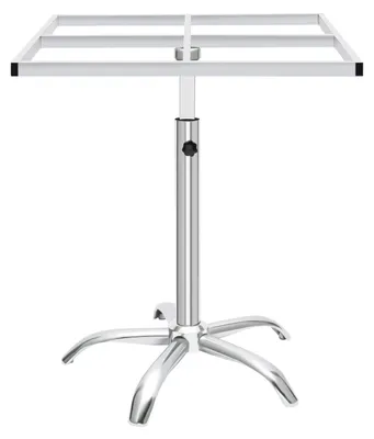 Immagine prodotto di Supporto per verniciatura a 360° - Piattaforma rotante per verniciatura, diametro 60 cm - Altezza regolabile da 50 a 90 cm - Acciaio inossidabile - Capacità di carico: 25 kg - Argento