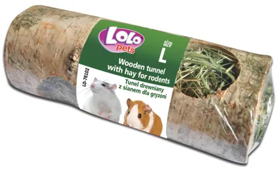 Productafbeelding van LOLO Huisdierentunnel, houten uitvoering, met strooisel