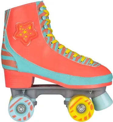 Produktbild von NIJDAM Retro Rollerskates 52RY LED Star zebra Rollschuhe Mädchen