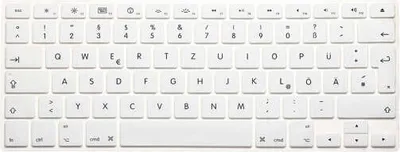 Produktbild von System-S Silikon Tastaturschutz Tastaturabdeckung QWERTZ Deutsche Tastatur Abdeckung Schutz für MacBook Pro 13" 15" 17" iMac MacBook Air 13" Farbe: Silber