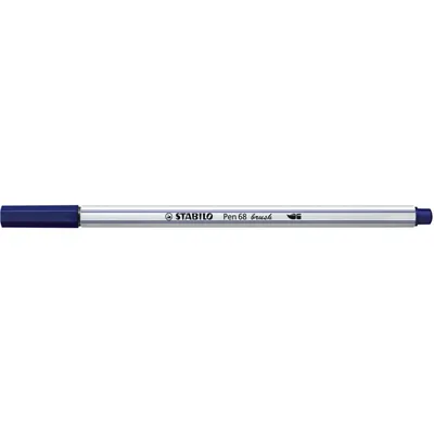 Obrázek produktu pro STABILO Pen 68 brush, 1 barva/barev, Modrá, Štětičkový hrot, Vlákno, Modrá, Šestihranný