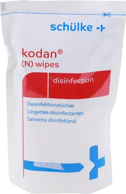 Obrázok produktu pre Schülke kodan® (N) utierky na dezinfekciu povrchov, náplň | vrecko (90 utierok)
